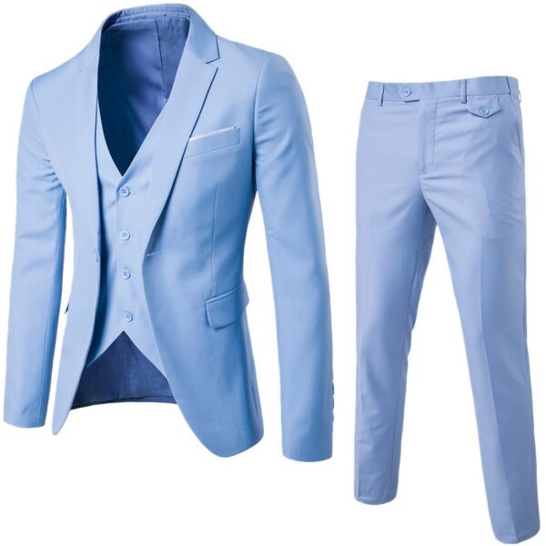 Men's Business Cotton Blend Casual Suit - Image 3