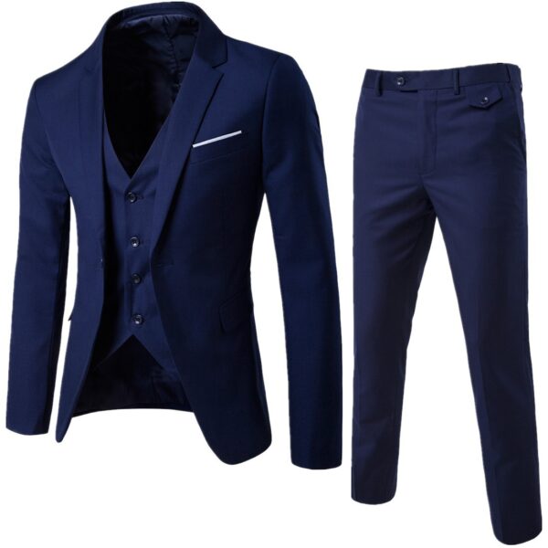 Men's Business Cotton Blend Casual Suit - Image 5