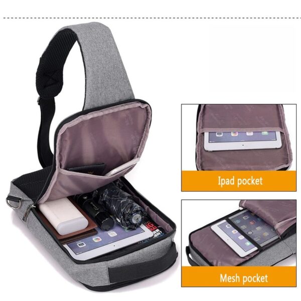 Anti-theft USB charging chest bag with you - Image 4