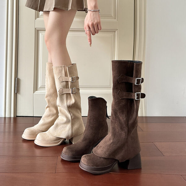 Two-way Wear Long Boots Removable High Heel High Leg Boot - Image 3