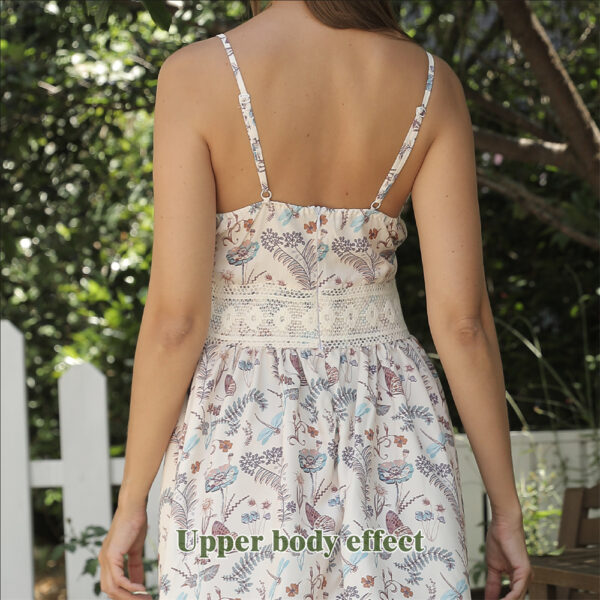 Women's Sleeveless Suspender Floral Dress - Image 2