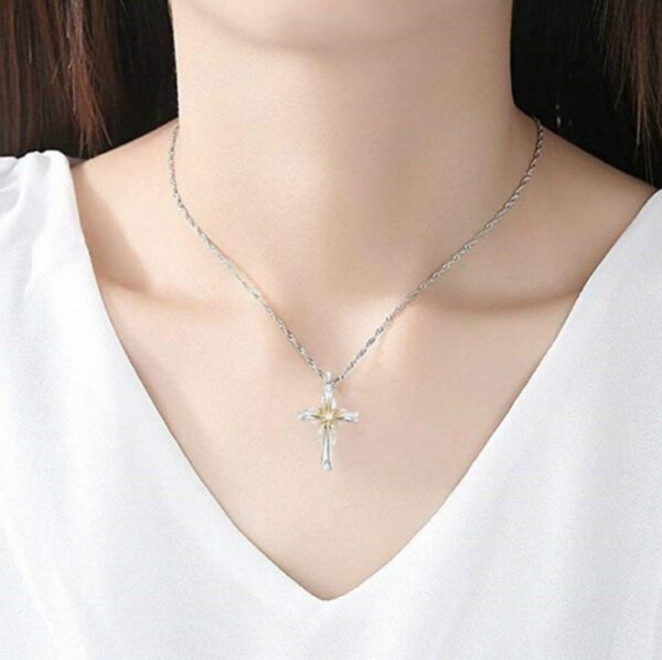 Octagonal Star Cross Alloy Pendant - Image 3