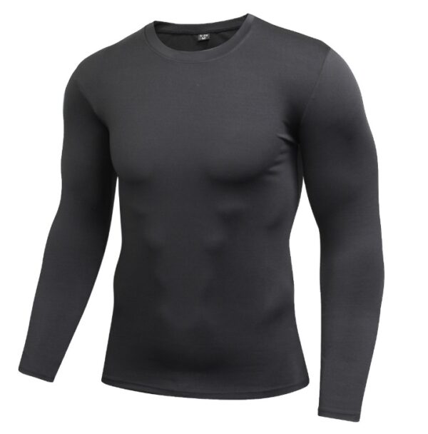 Men's Blank Long Sleeve Compression Top - Image 3