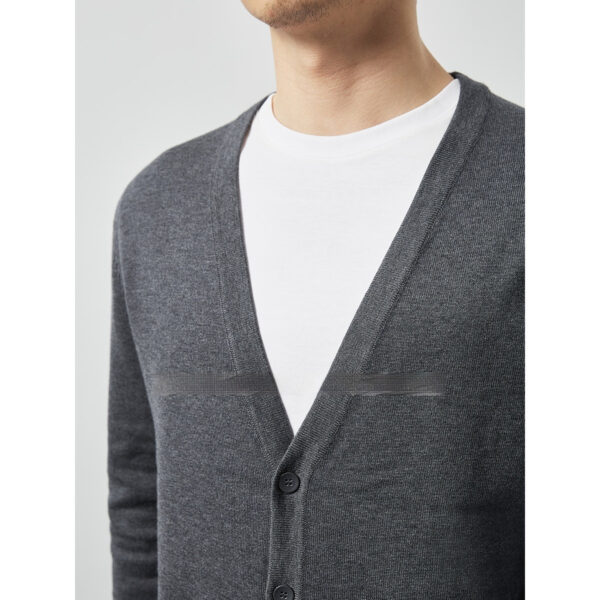 V-neck Solid Color Sweater For Men - Image 2