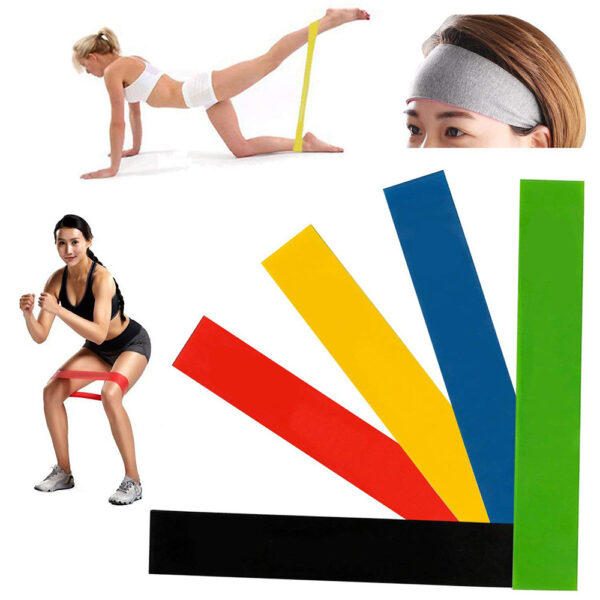 5 Level Resistance Rubber Bands Yoga Training Elastic Bands - Image 2