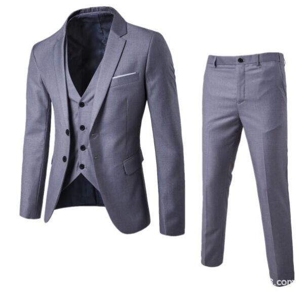 Men's Business Cotton Blend Casual Suit - Image 4