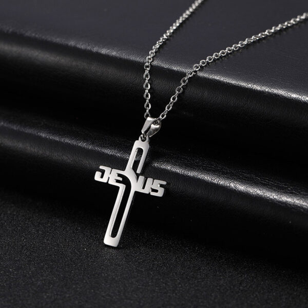 Stainless Steel Cross Pendant Necklace Men And Women All-matching