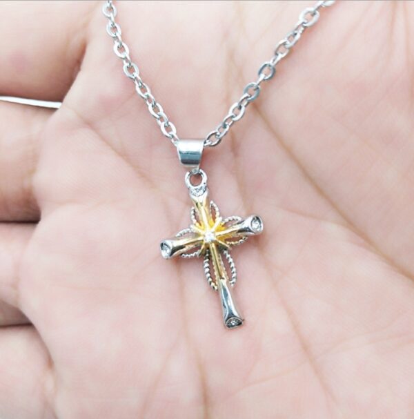 Octagonal Star Cross Alloy Pendant - Image 4