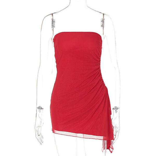 Y2K Tube-top Split Dress Summer Ins Fashion Backless Short Dresses For Women - Image 5