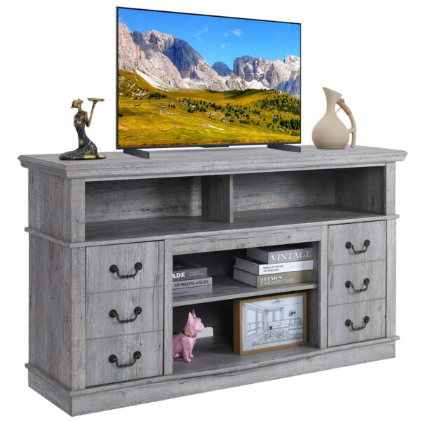 Well-designed TV Cabinet Vintage Home Living Room Wood TV Stand For TVs Modern Entertainment Center Farmhouse TV Storage Cabinet - Image 4