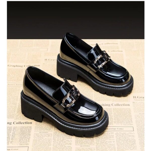 British Style Vintage Leather Shoes Women - Image 3